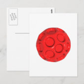 rote Kugel Postkarte (Vorne/Hinten)