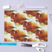 Rote Kuh-Malerei Seidenpapier (Handwerk)