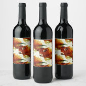 Rote Kuh Malerei Weinetikett (Flaschen)