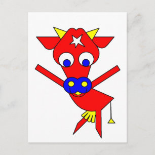 Rote Kuh Postkarte