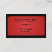 rote Kultiviertheiten Visitenkarte (Rückseite)