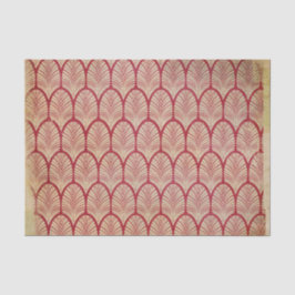 Rote Kunst-Déco Seidenpapier