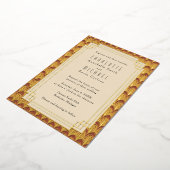 Rote Kunst-Deco-Vintage Goldmedaille Einladung (Gedreht)