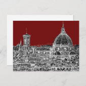 Rote Kuppel aus Florenz Postkarte (Vorne/Hinten)