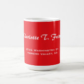 Rote Kurve Pinselschrift Elegante Minimalistisch M Kaffeetasse (Mittel)
