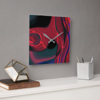 Rote Kurven mit Acryl- und Metallton in dunkler Fa
