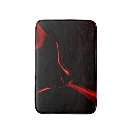 Rote Kurven oder Wellen in dunkelroten Fonds Badematte (Vorderseite Vertikal)