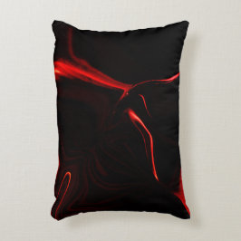 Rote Kurven oder Wellen in dunkelroten Fonds Dekokissen