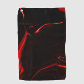 Rote Kurven oder Wellen in dunkelroten Fonds Golfhandtuch (Vorderseite)