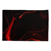 Rote Kurven oder Wellen in dunkelroten Fonds Kissenbezug (Rückseite)