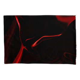 Rote Kurven oder Wellen in dunkelroten Fonds Kissenbezug