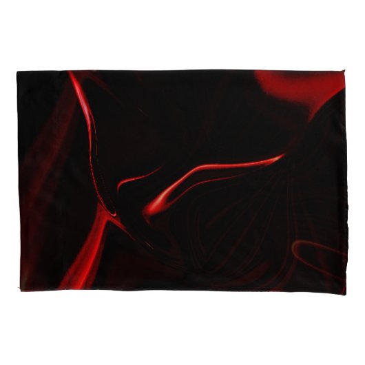 Rote Kurven oder Wellen in dunkelroten Fonds Kissenbezug (Vorderseite)