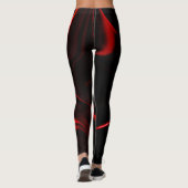 Rote Kurven oder Wellen in rot dunkelsten. Leggings (Rückseite)