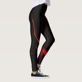 Rote Kurven oder Wellen in rot dunkelsten. Leggings