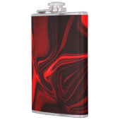 Rote Kurven und Wellen im dunklen Hintergrund Flachmann (Links)