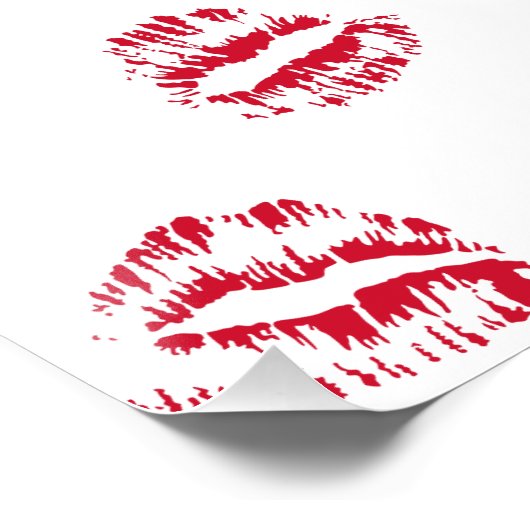 Rote Küsse Poster (Ecke)