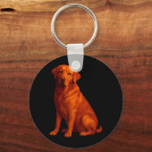 Rote Lab-Mutter und Vater Labrador-Hund Schlüsselanhänger (Vorderseite)
