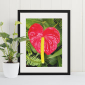 Rote Laceleaf Blume Floralfotografie Poster