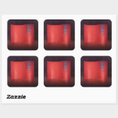 Rote Lack-Scheibe Quadratischer Aufkleber (Blatt)