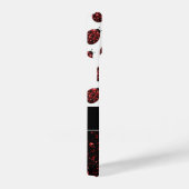 Rote Ladybug-Imitate Glitzer-Glitzern Muster Monog iPhone Hülle (Rechte Seite)