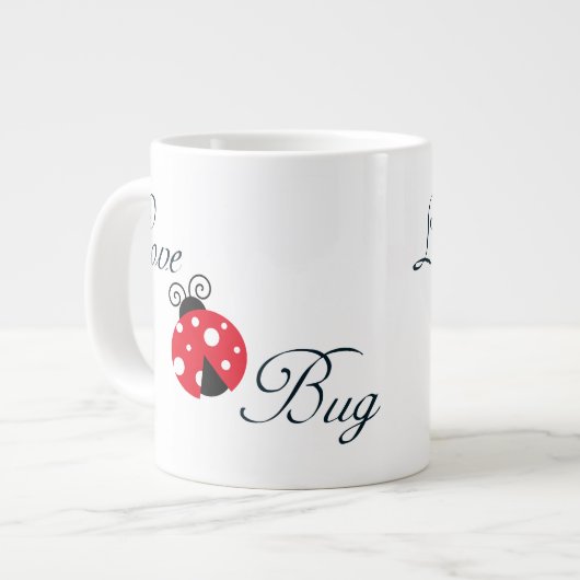 Rote Ladybug Jumbo-Tasse (Vorderseite Links)