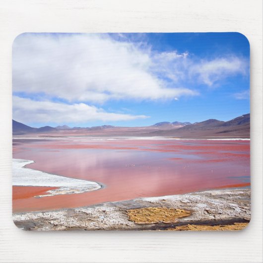 Rote Lagune, Laguna Colorada in Bolivien mousepad (Vorne)