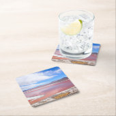 Rote Lagune, Laguna Colorada in Rechteckiger Pappuntersetzer (Vor Ort)