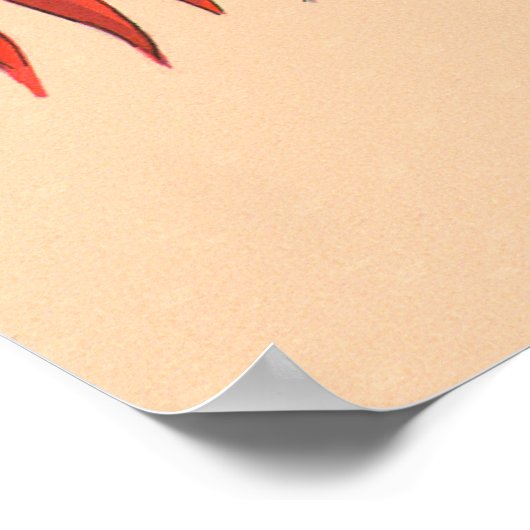 rote Landschaft Poster (Ecke)