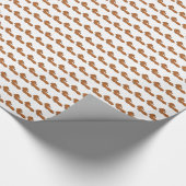 Rote lange Haar-Dackel Geschenkpapier (Ecke)
