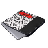Rote Laptophülse des personalisierten schwarzen Laptopschutzhülle (Vorne Knopf)