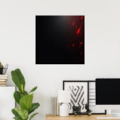 Rote Laserregen Poster (Heimbüro)