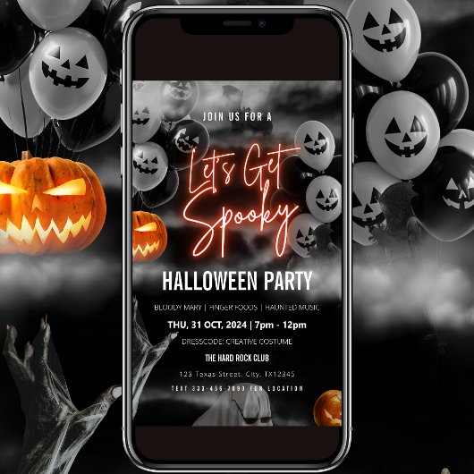 Rote Lassenden erhalten Spooky Halloween-Party Ein Einladung
