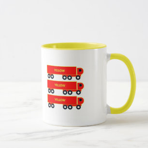 rote Lastwagengelblastwagen-Tassenschale Tasse