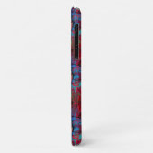 Rote Lautsprecher auf einem gebrochenen Wandmuster Case-Mate iPhone Hülle (Hinten/Links)