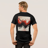 Rote Lava Tri-Blend Shirt (Rückseite voll)