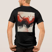 Rote Lava Tri-Blend Shirt (Rückseite)