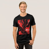 Rote Lava Tri-Blend Shirt (Vorderseite voll)