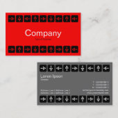 rote LED-Stilpfeile - Rot und Grau Visitenkarte (Vorne/Hinten)