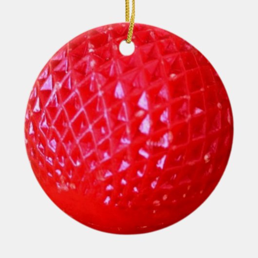 Rote LED-Weihnachtsglühlampe Keramikornament (Vorne)