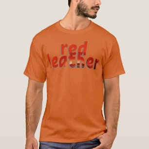 rote Leder T-Shirt