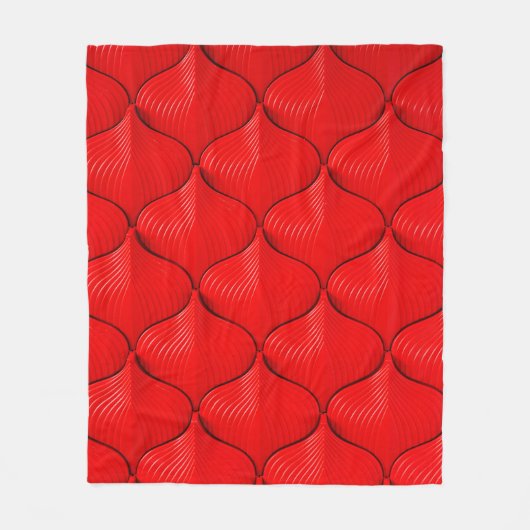 Rote Ledercouch-Textur Fleecedecke (Vorderseite)