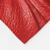 Rote Ledercouch-Textur Fleecedecke (Ecke)