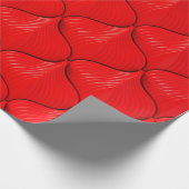 Rote Ledercouch-Textur Geschenkpapier (Ecke)