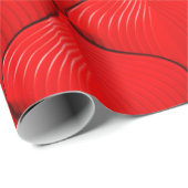 Rote Ledercouch-Textur Geschenkpapier (Rolleneckpunkt)