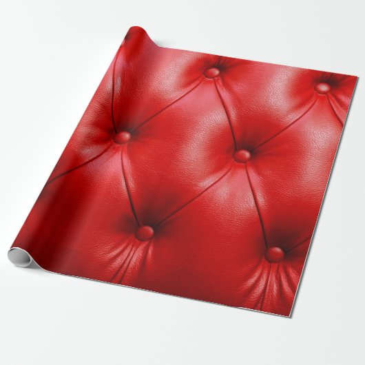 Rote Ledercouch-Textur Geschenkpapier (Ungerollt)