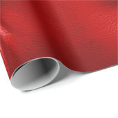 Rote Ledercouch-Textur Geschenkpapier (Rolleneckpunkt)