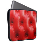 Rote Ledercouch-Textur Laptopschutzhülle (Vorne Rechts)