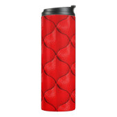 Rote Ledercouch-Textur Thermosbecher (Nach links gedreht)