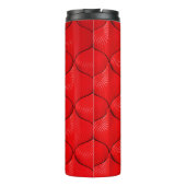 Rote Ledercouch-Textur Thermosbecher (Rückseite)