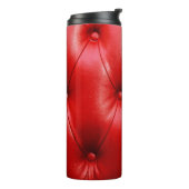 Rote Ledercouch-Textur Thermosbecher (Nach links gedreht)